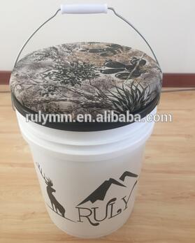 Hunting & Fishing Outdoor Plastic Bucket With Swivel Bucket Lid Seat