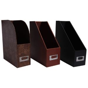 Personalized Customized Office Desk Leather Fabric Paper Accessories Set