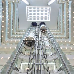 Sightseeing Lift Stainless Steel Pneumatic Lifting Platform Outdoor Round Glass Panoramic Elevator