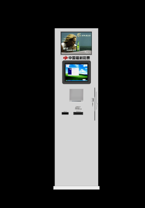 Dual Screen Display Self-service Lottery Vending Kiosk With Printer