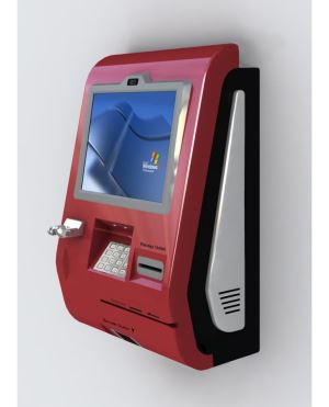 Wall Mounted Touch Screen Bank Atm Teller Machine Payment Kiosk