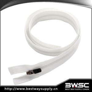 White Molded Zipper for Sale in Bulk for Cycling Jersey
