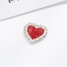 Crystal Heart Buttons