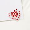 Red Heart Rhinestone Buttons