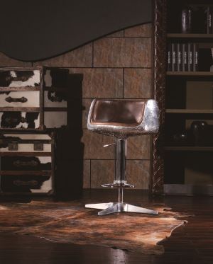 Leather Bar Chair Can Be Adjust Up and Down Barstool