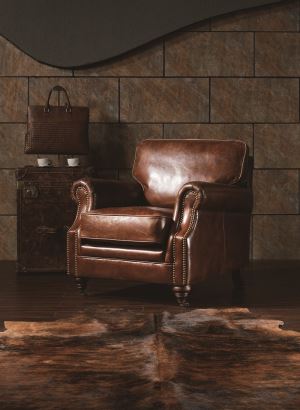 Retro Leather Vintage Single Cushion Full Grain Leather Sofa Manufacturers