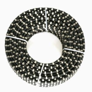 Sanshan 11.5mm/12mm Diamond Rubberized Wire Saw Rubberized Rope Stone Cutting Wire Saw for Marble Quarries Cutting