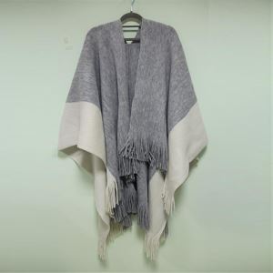 Plus Size Knitted Poncho with Hood