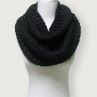 Pretty Knitted Scarf, Plain Black Scarf for Winter