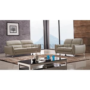 Fashionable Home Sofa Set with Contrasting Piping and Stainless Steel Feet