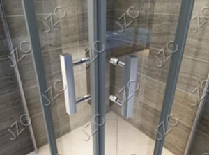 Stainless Steel Frameless Glass Quadrant Shower Enclosure