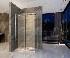 Stainless Steel Sliding Shower Enclosure With Tempered Glass