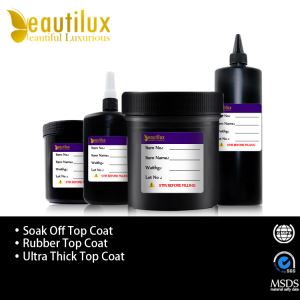 Soak Off Rubber Top Coat Gel Varnish UV LED Finish Gel