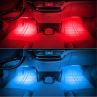 APP ControlLED Bluetooth LED Controller Color Changing Interior Ambient Lighting Kit In Car