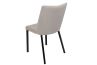 Kitchen Chair In Grey Fabric With Black Powder Coated Legs