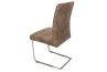 Swing Dining Chair In Microfiber With Nickel-plated Finishing