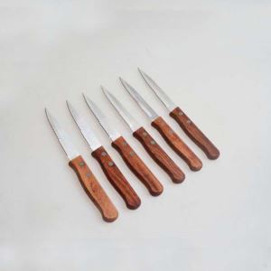Wooden Handle Steak Knives Set