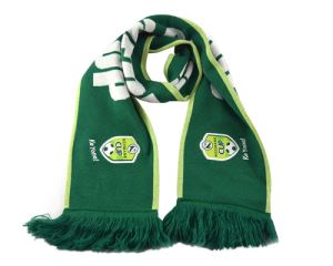 Acrylic Seamless Jacquard Fans Vintage Long Football Scarves with Double Color