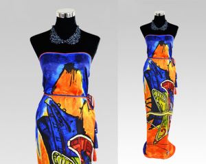 Large 100% Silk Beach Head Square Printing Paisley Wrap Skirt Scarf