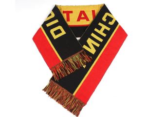 Men's Knitted Jacquard Weave Football Fans Scarves Half and Half with White Tassels UK