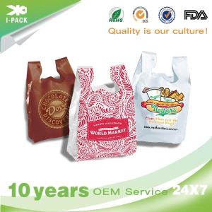 Personalized Heavy Duty HDPE T Shirt Carryout Bags Wholesale NO MOQ!