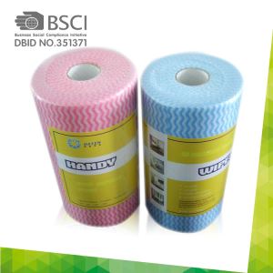 Spunlace Nonwoven Clean Cloth Wipes Use for Kitchen Clean in Perforated Roll Cloth