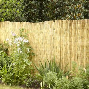 Natural Peeled Garden Reed Fence Fencing without Skin Woven with Plastic-Coated Wire