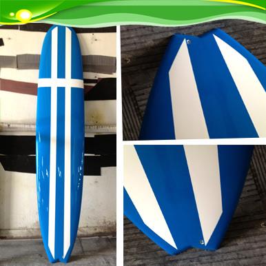 Blue Surfing Type Fish Tail Long Surfboard