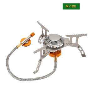 Camping Stove Lightweight Mini Cooking Propane Gas Stove Mini Size Folding Outdoor Gas Stove M-100