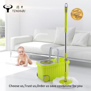 New Design TOPS House Cleaning Mop with Big Wheels 360 White Magic Spin Mop