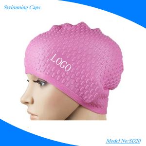 Promotional Water Drop Swimming Hat 100% Silicone Material Swim Caps for Water Sports