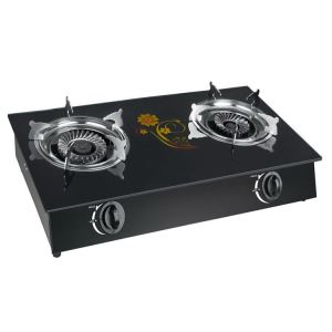 1 or 2 or 3 Iron Burner with Cap All Glass Cooktop Stove Gas Cooker