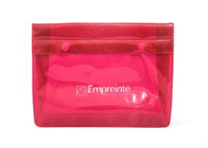Eco-friendly Material Logo Printed Recycled Clear EVA Cosmetic Bag with Hanger
