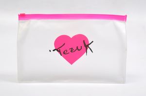 New Design Transparent Clear PVC Cosmetic Vinyl Bag with Zipper Top