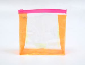 OEM High Quality Beautiful Logo Printed Clear Recycled PVC Toiletry Bag