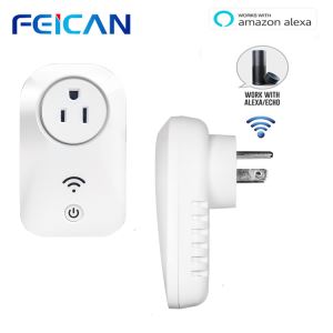 FEICAN US Plug Power Meter Monitor 10A Timer Wifi Socket Plug Outlet Smart Remote Wireless Controls For Iphone Ipad Android