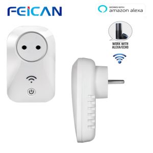 FEICAN Wireless Remote Control Smart Home Energy Saving Electrical WiFi Wall Power Socket Outlet Plug with Timming Switch