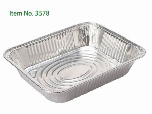 Durable Aluminium Foil Containers Half Size Foil Tray Standard Size with Lid for Party