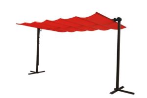 Retractable Two Sides Garden Awning Steel Arm Sunshade Polyester Fabric Water Roof Acrylic Fabric Available Pergola