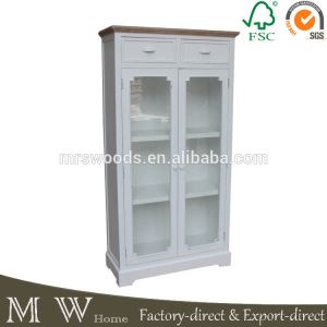 Display Cabinet With Double Glass Doors