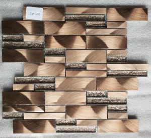 Brown Aluminum and Glass Mosaic