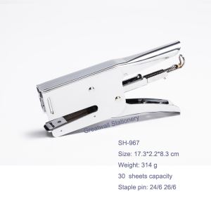 Plier Stapler Full Metal Manual Stapler 25 Sheets Silver