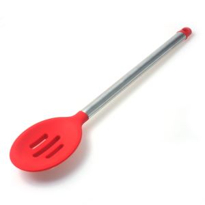 Silicone Slotted Spoon With Stainless Steel Handle