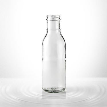Clear Glass Ketchup Bottle