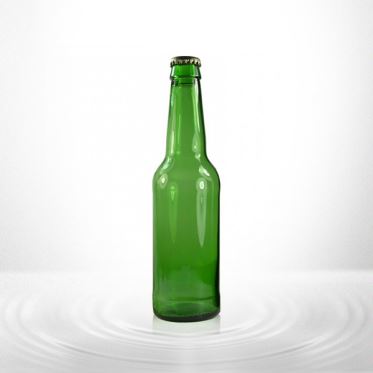 Green Glass Beer Bottle