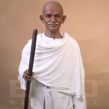 Waxwork Exhibition Life Like Resin Wax Figure Statue for Mahatma Gandhi