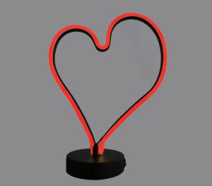 Table Heart Plastic LED Soft Neonetics Business Signs
