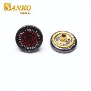 20mm Printed Logo Snap Button in Copper Material