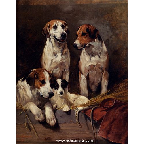 Dogs Oil Painting