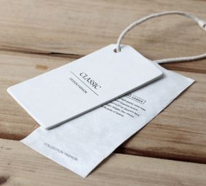 Custom Logo White Cardborad Paper Hang Tag